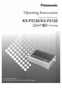 Manual Panasonic KX-P2135 Printer