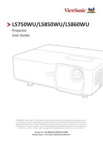 Manual ViewSonic LS850WU Projector