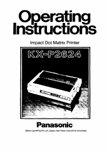 Manual Panasonic KX-P2624 Printer