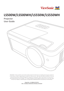 Manual ViewSonic LS550W Projector