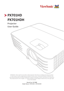 Manual ViewSonic PX701HDH Projector