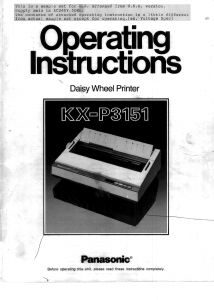 Manual Panasonic KX-P3151 Printer
