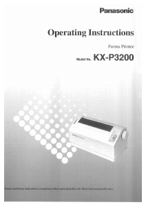 Handleiding Panasonic KX-P3200 Printer