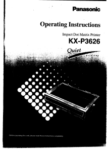 Manual Panasonic KX-P3626 Printer