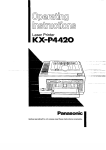 Manual Panasonic KX-P4420 Printer