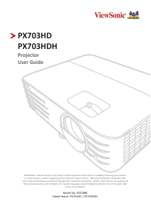 Manual ViewSonic PX703HD Projector