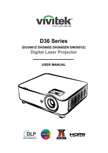 Manual Vivitek DU3661Z Projector