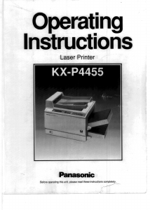 Manual Panasonic KX-P4455 Printer