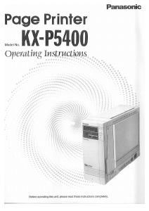 Manual Panasonic KX-P5400 Printer