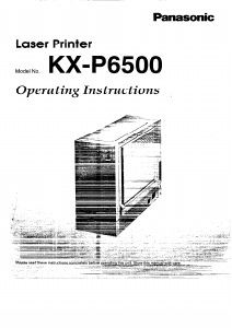 Manual Panasonic KX-P6500 Printer