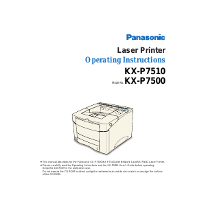 Manual Panasonic KX-P7510 Printer