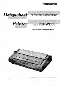 Manual Panasonic KX-WD55 Printer