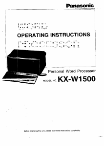 Manual Panasonic KX-W1500 Desktop Computer