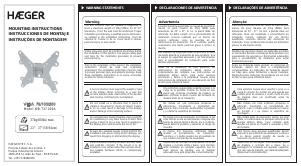 사용 설명서 Haeger WB-T37.019A Vesa 벽 마운트