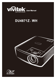 Manual Vivitek DU4871Z-WH Projector