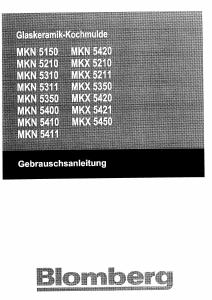 Bedienungsanleitung Blomberg MKN 5400 Kochfeld