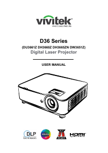 Manual Vivitek DW3651Z Projector