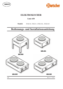Bedienungsanleitung Bartscher FOE/32C Kochfeld