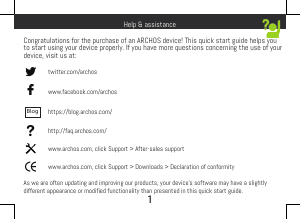 Mode d’emploi ARCHOS 55 Helium Téléphone portable