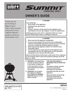 Manual Weber Summit Charcoal Barbecue