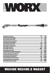 Εγχειρίδιο Worx WG349E.9 Αλυσοπρίονο