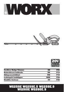 Käyttöohje Worx WG259E.9 Pensasleikkuri