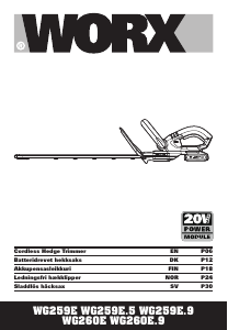 Manual Worx WG259E Hedgecutter