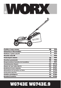 Manual de uso Worx WG743E Cortacésped