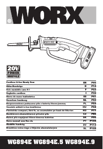 Mode d’emploi Worx WG894E.5 Scie sabre