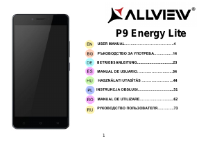 Manual de uso Allview P9 Energy Lite Teléfono móvil