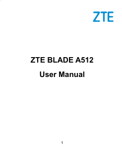 Manual ZTE Blade A512 Mobile Phone