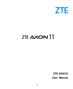 Manual ZTE Axon 11 Mobile Phone