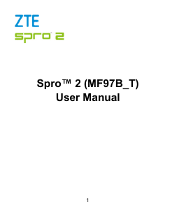 Manual ZTE Spro 2 Projector