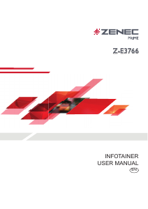 Manual Zenec Z-E3766 Car Navigation