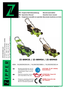 Manual Zipper ZI-BRM56 Lawn Mower