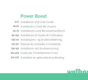 Bruksanvisning Wallbox Power Boost Hemmaladdare