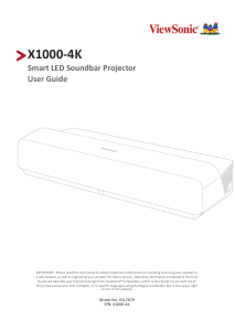 Manual ViewSonic X1000-4K Projector