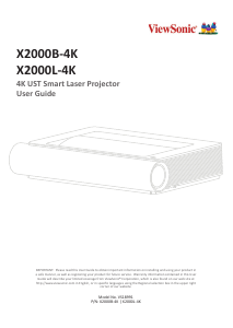 Manual ViewSonic X2000B-4K Projector