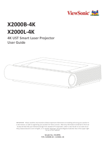 Handleiding ViewSonic X2000L-4K Beamer