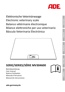 Manual de uso ADE MV304600 Báscula