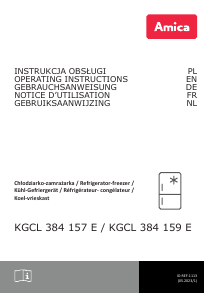 Mode d’emploi Amica KGCL 384 157 E Réfrigérateur combiné