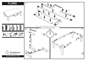 Manual Woood Floris Măsuţă de cafea