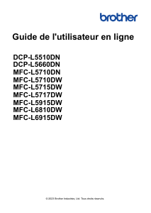 Mode d’emploi Brother MFC-L5717DW Imprimante multifonction