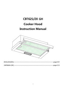 Manual Candy CBT625/2X DE Cooker Hood