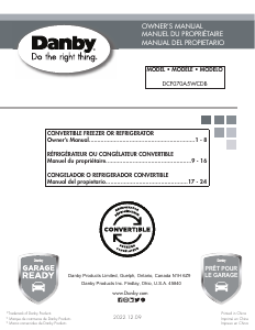 Manual Danby DCF070A5WCDB Freezer