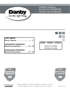 Handleiding Danby DCFM210A1WDB Vriezer