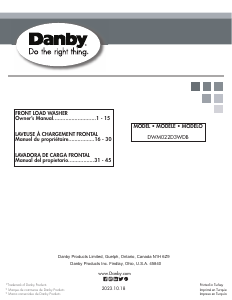 Mode d’emploi Danby DWM022D3WDB Lave-linge