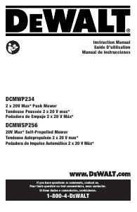 Manual de uso DeWalt DCMWP234U2 Cortacésped