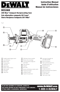 Manual de uso DeWalt DCS369P1 Sierra de sable