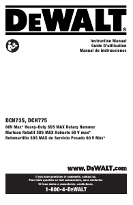 Manual DeWalt DCH775X2 Rotary Hammer